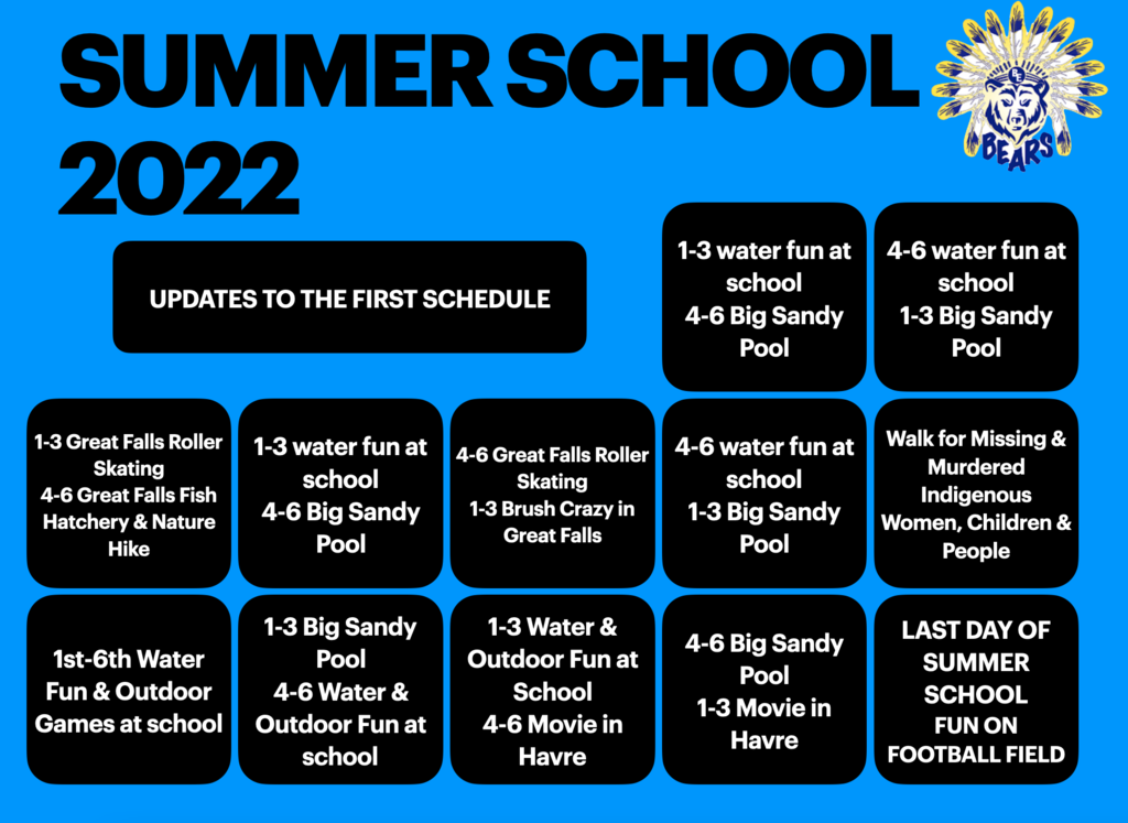 updated summer school calendar